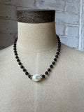 Black Beaded & Center Pearl