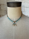 Sparkly Bronze & Turquoise Bird