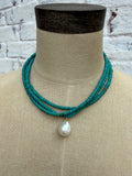 Turquoise Chips & Pearl