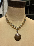 Vintage German Warrior with Beige Glass Beads
